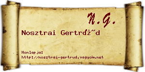 Nosztrai Gertrúd névjegykártya